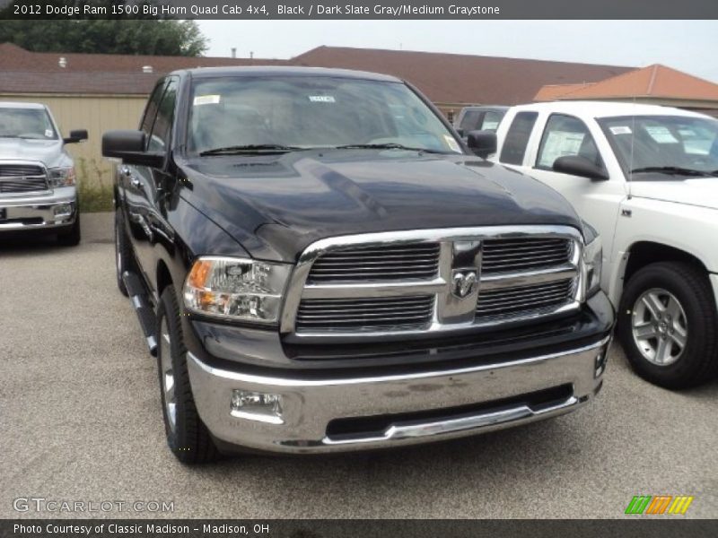 Black / Dark Slate Gray/Medium Graystone 2012 Dodge Ram 1500 Big Horn Quad Cab 4x4