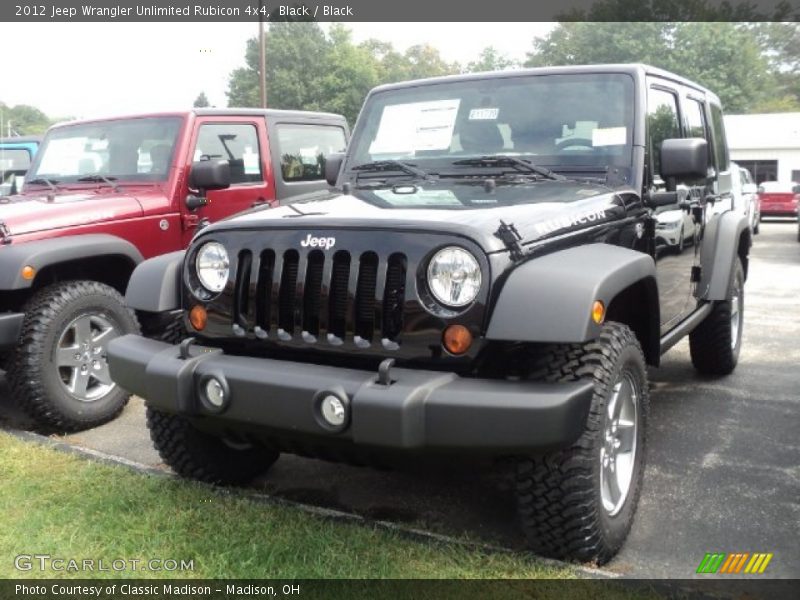 Black / Black 2012 Jeep Wrangler Unlimited Rubicon 4x4