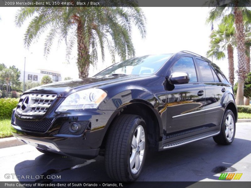 Black / Black 2009 Mercedes-Benz ML 350 4Matic