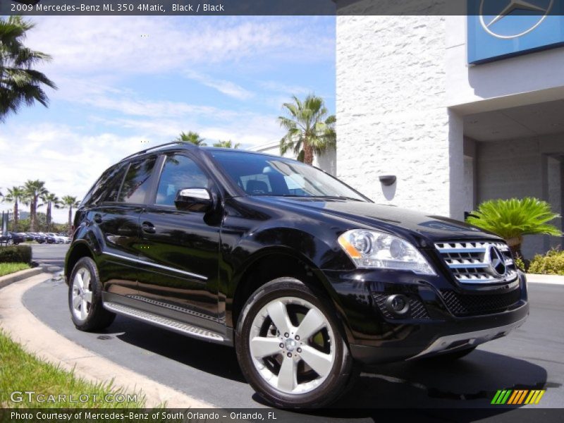 Black / Black 2009 Mercedes-Benz ML 350 4Matic