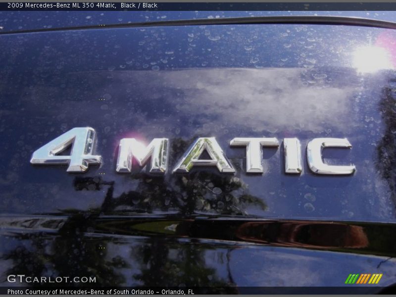 Black / Black 2009 Mercedes-Benz ML 350 4Matic