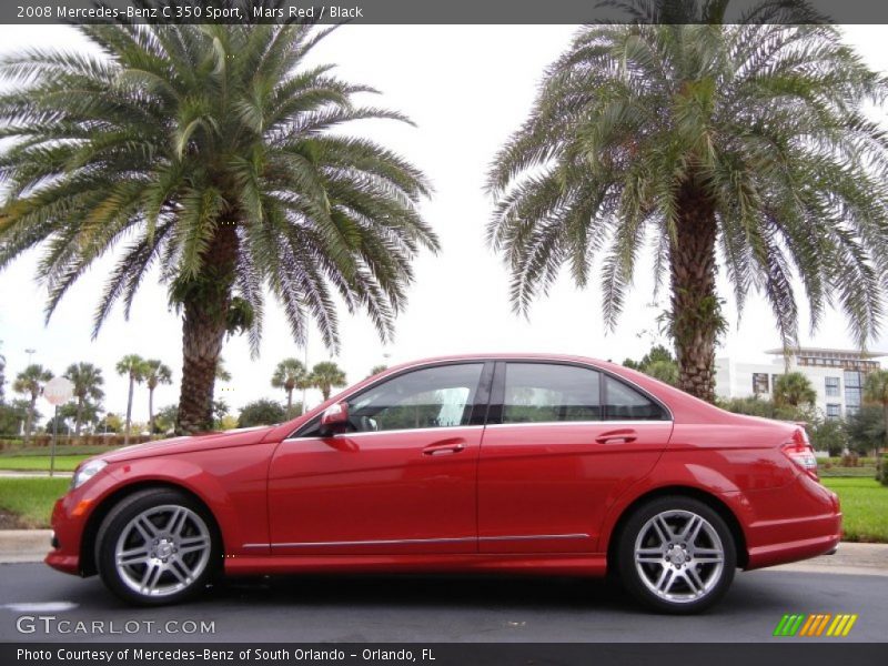 Mars Red / Black 2008 Mercedes-Benz C 350 Sport