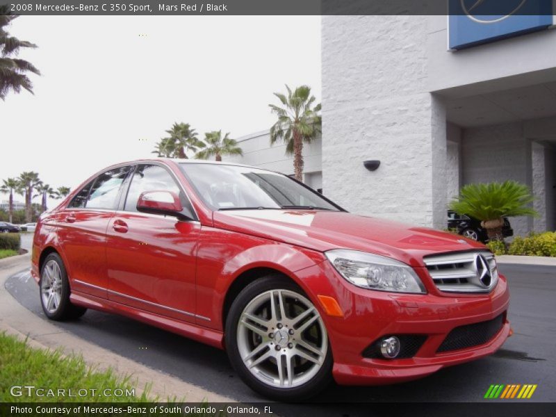 Mars Red / Black 2008 Mercedes-Benz C 350 Sport