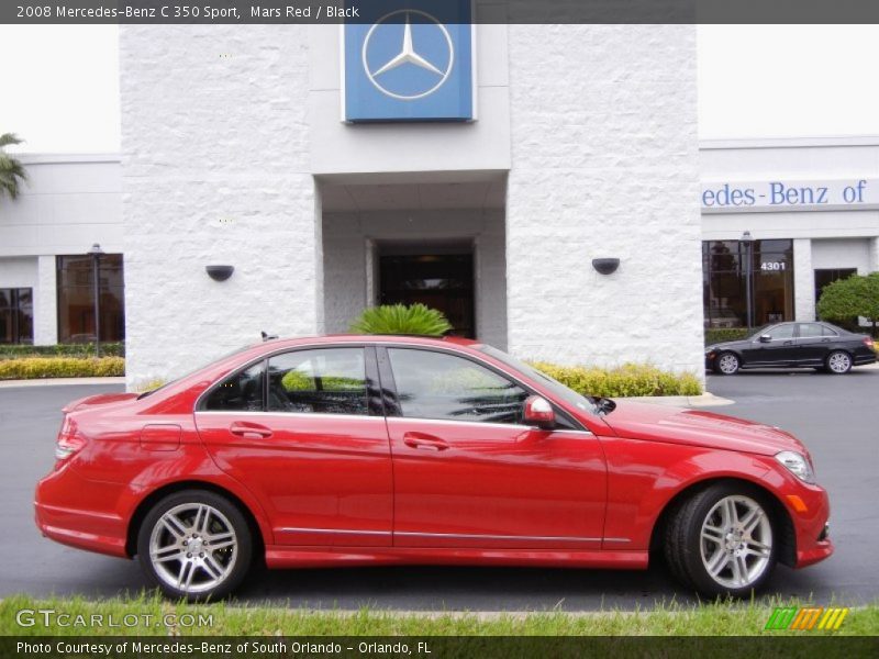 Mars Red / Black 2008 Mercedes-Benz C 350 Sport