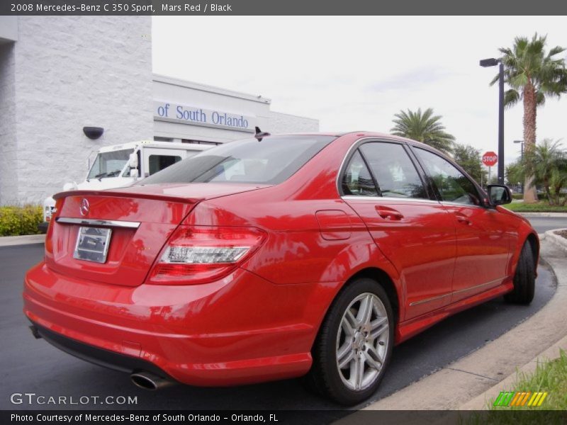 Mars Red / Black 2008 Mercedes-Benz C 350 Sport