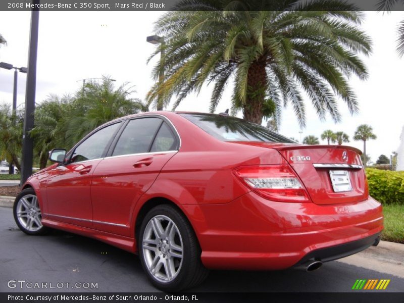 Mars Red / Black 2008 Mercedes-Benz C 350 Sport