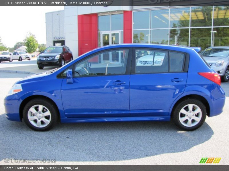 Metallic Blue / Charcoal 2010 Nissan Versa 1.8 SL Hatchback