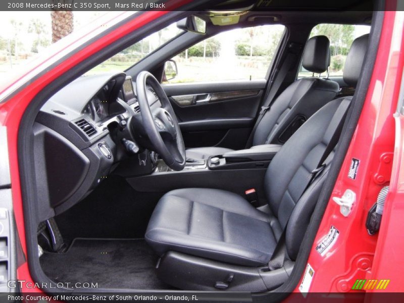 Mars Red / Black 2008 Mercedes-Benz C 350 Sport