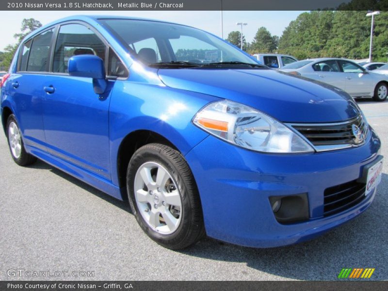 Metallic Blue / Charcoal 2010 Nissan Versa 1.8 SL Hatchback