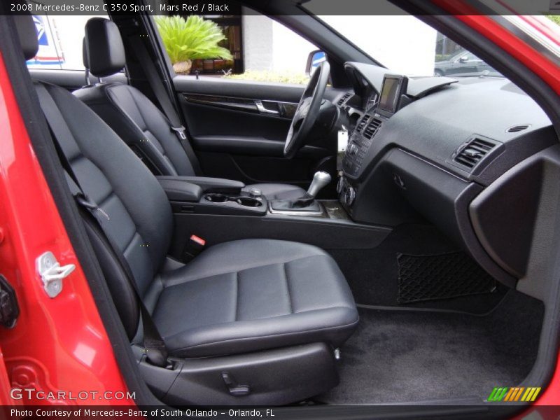 Mars Red / Black 2008 Mercedes-Benz C 350 Sport