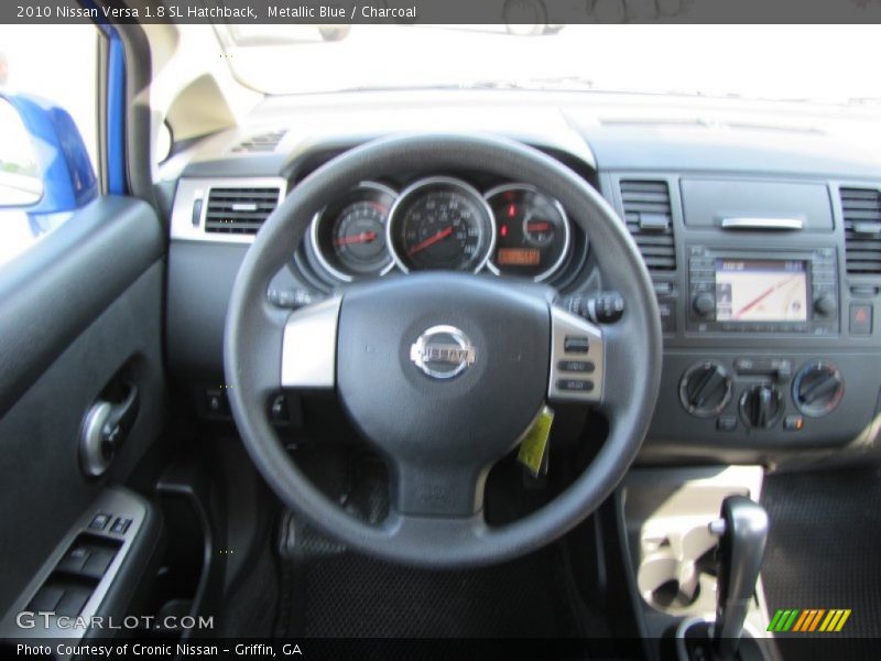 Metallic Blue / Charcoal 2010 Nissan Versa 1.8 SL Hatchback