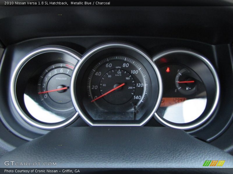 Metallic Blue / Charcoal 2010 Nissan Versa 1.8 SL Hatchback