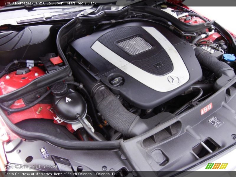 Mars Red / Black 2008 Mercedes-Benz C 350 Sport