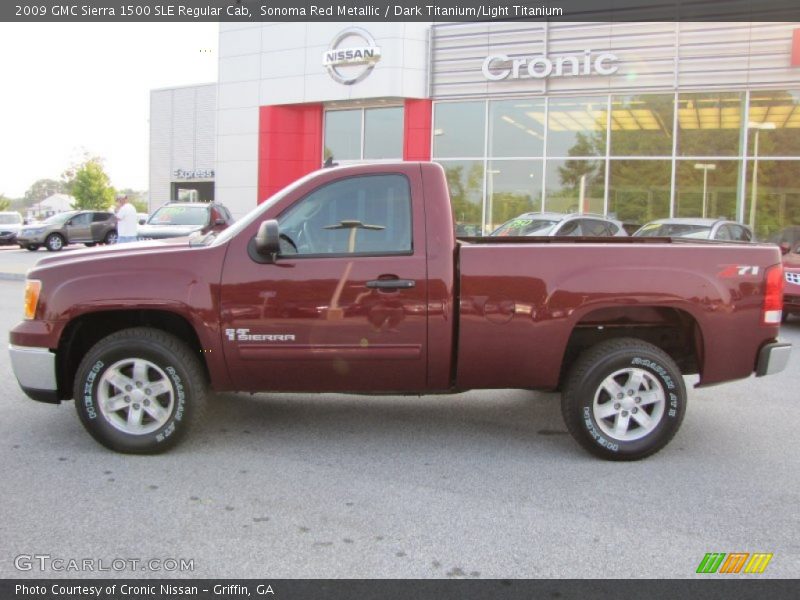 Sonoma Red Metallic / Dark Titanium/Light Titanium 2009 GMC Sierra 1500 SLE Regular Cab