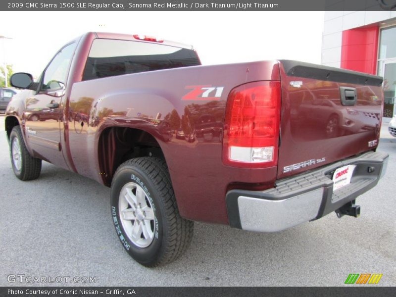 Sonoma Red Metallic / Dark Titanium/Light Titanium 2009 GMC Sierra 1500 SLE Regular Cab