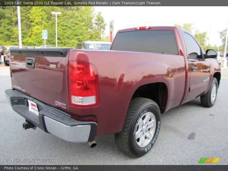 Sonoma Red Metallic / Dark Titanium/Light Titanium 2009 GMC Sierra 1500 SLE Regular Cab