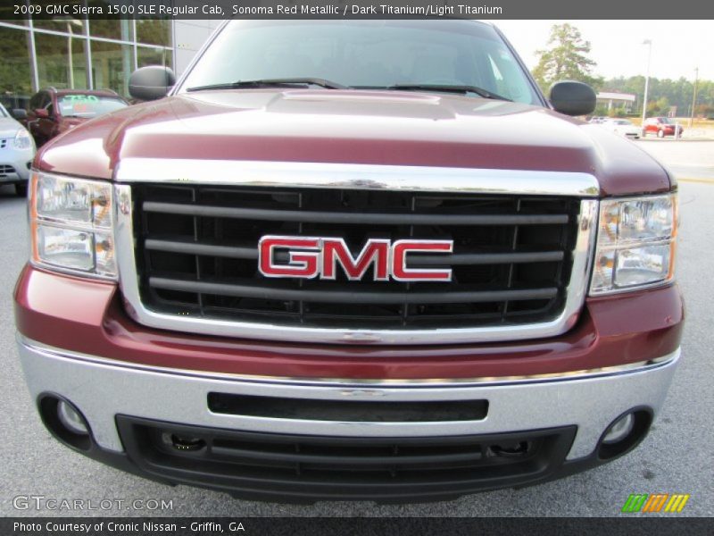 Sonoma Red Metallic / Dark Titanium/Light Titanium 2009 GMC Sierra 1500 SLE Regular Cab