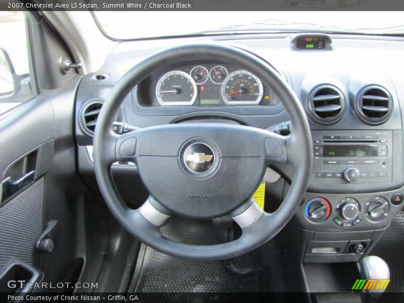 Summit White / Charcoal Black 2007 Chevrolet Aveo LS Sedan