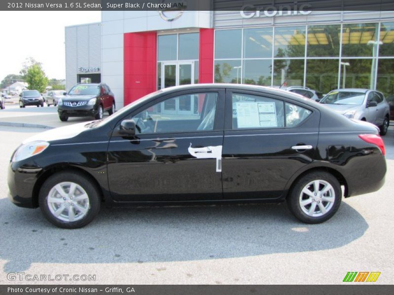 Super Black / Charcoal 2012 Nissan Versa 1.6 SL Sedan