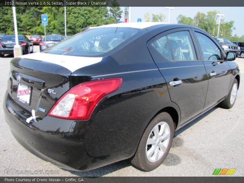 Super Black / Charcoal 2012 Nissan Versa 1.6 SL Sedan