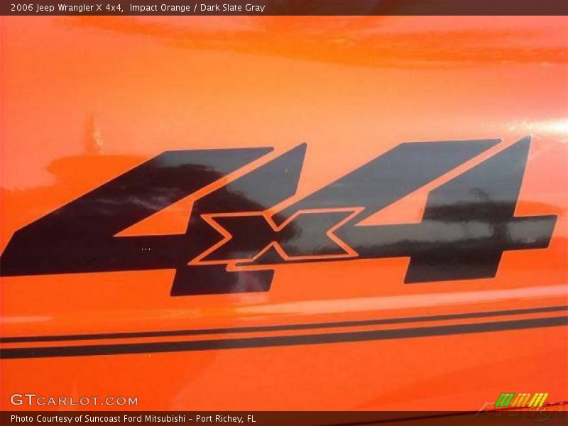 Impact Orange / Dark Slate Gray 2006 Jeep Wrangler X 4x4