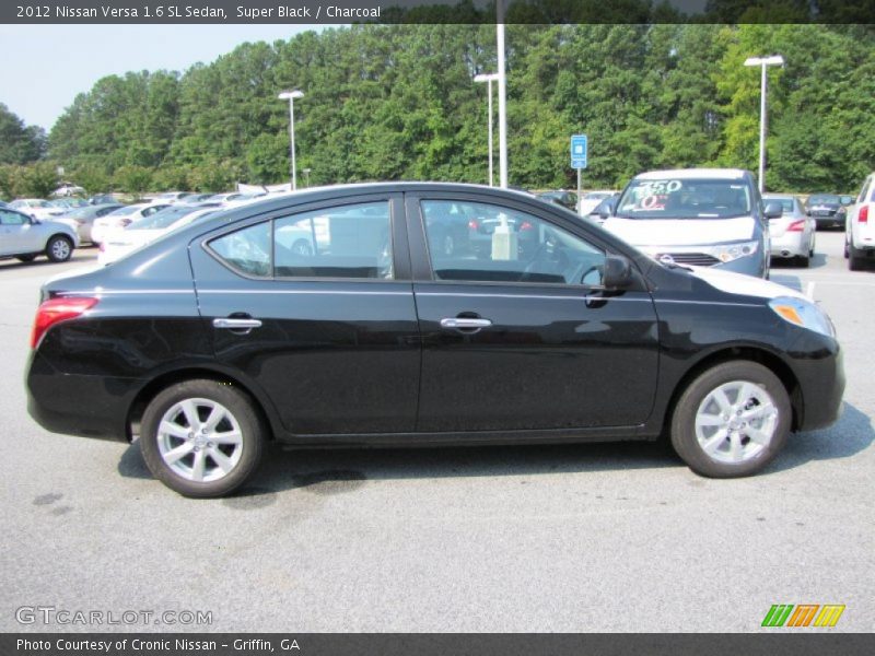 Super Black / Charcoal 2012 Nissan Versa 1.6 SL Sedan