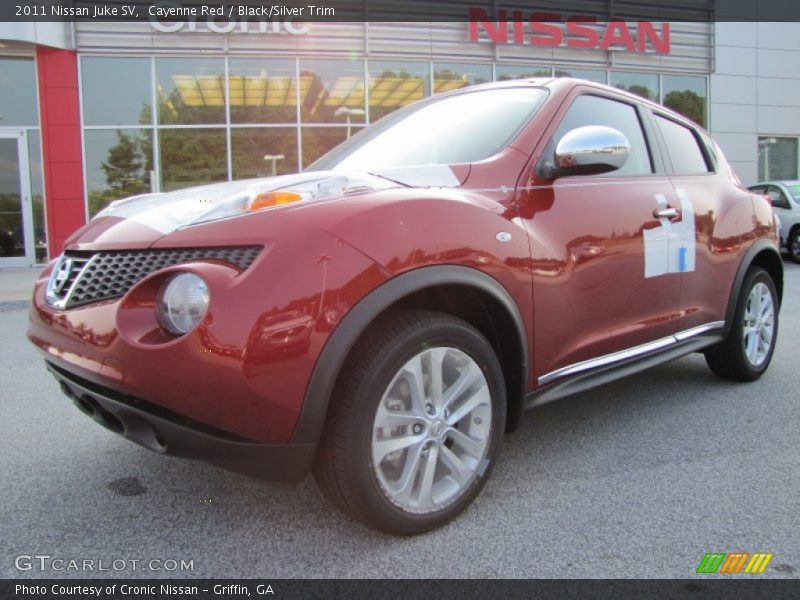 Cayenne Red / Black/Silver Trim 2011 Nissan Juke SV