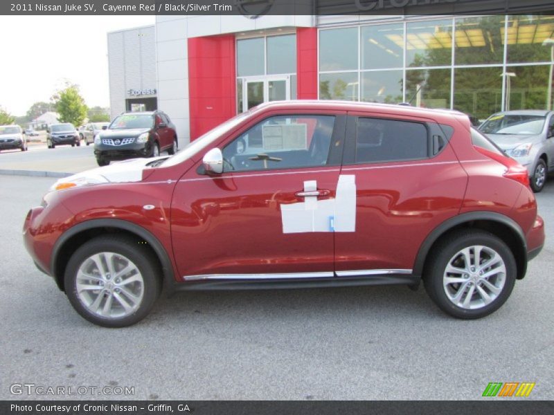 Cayenne Red / Black/Silver Trim 2011 Nissan Juke SV