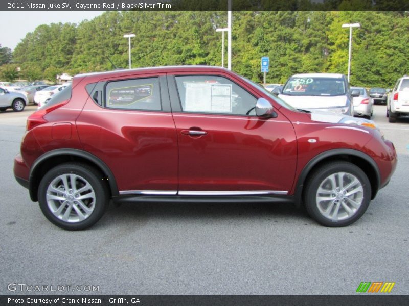 Cayenne Red / Black/Silver Trim 2011 Nissan Juke SV