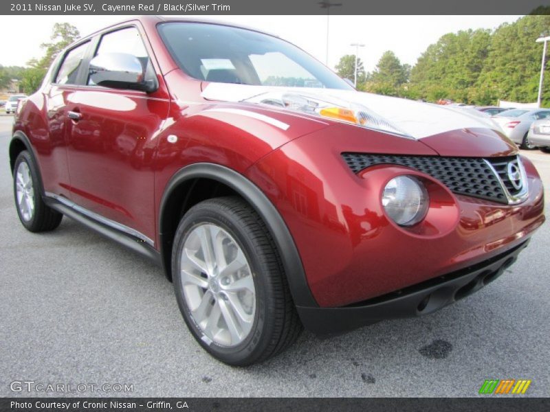 Cayenne Red / Black/Silver Trim 2011 Nissan Juke SV