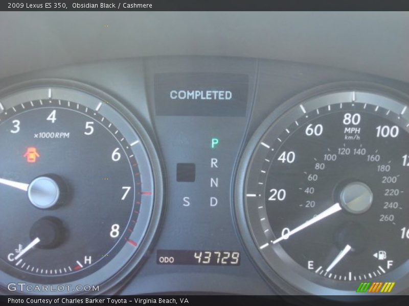 Obsidian Black / Cashmere 2009 Lexus ES 350