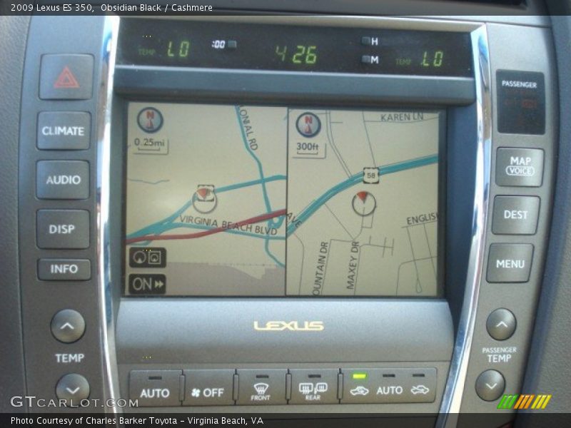 Obsidian Black / Cashmere 2009 Lexus ES 350