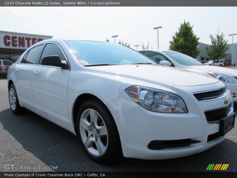 Summit White / Cocoa/Cashmere 2010 Chevrolet Malibu LS Sedan