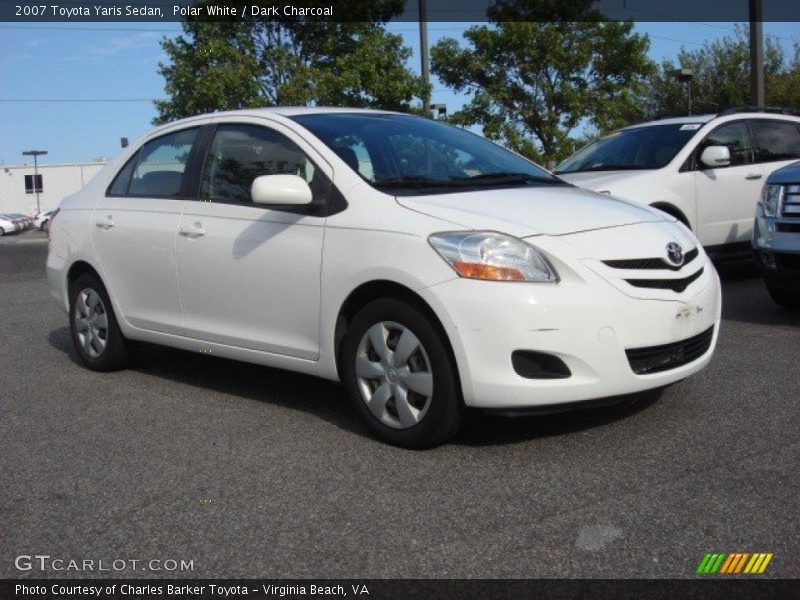 Polar White / Dark Charcoal 2007 Toyota Yaris Sedan