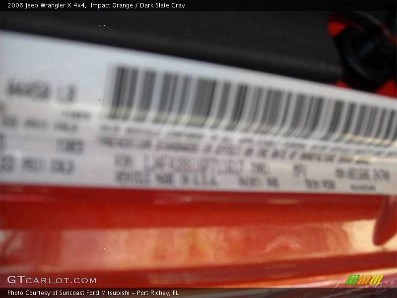Impact Orange / Dark Slate Gray 2006 Jeep Wrangler X 4x4