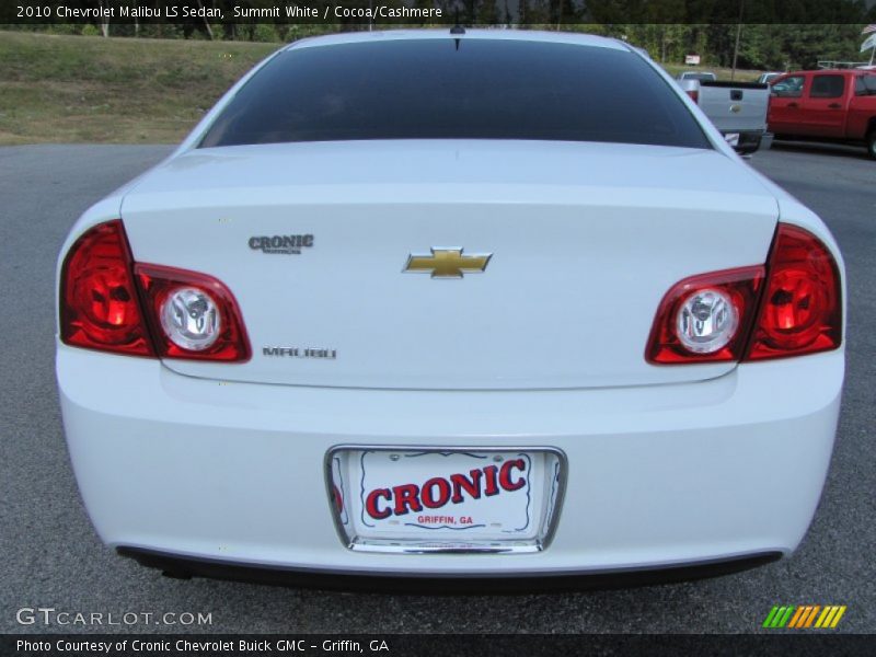 Summit White / Cocoa/Cashmere 2010 Chevrolet Malibu LS Sedan