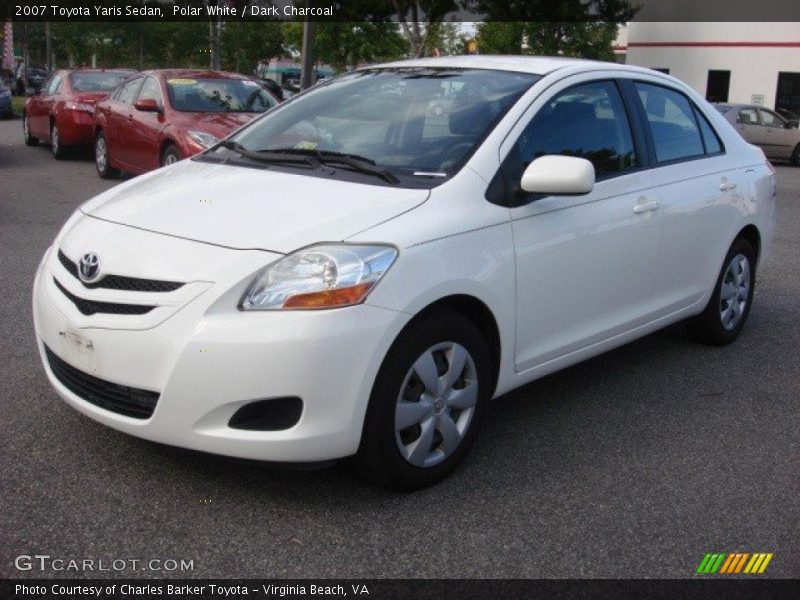 Polar White / Dark Charcoal 2007 Toyota Yaris Sedan