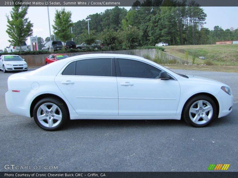 Summit White / Cocoa/Cashmere 2010 Chevrolet Malibu LS Sedan