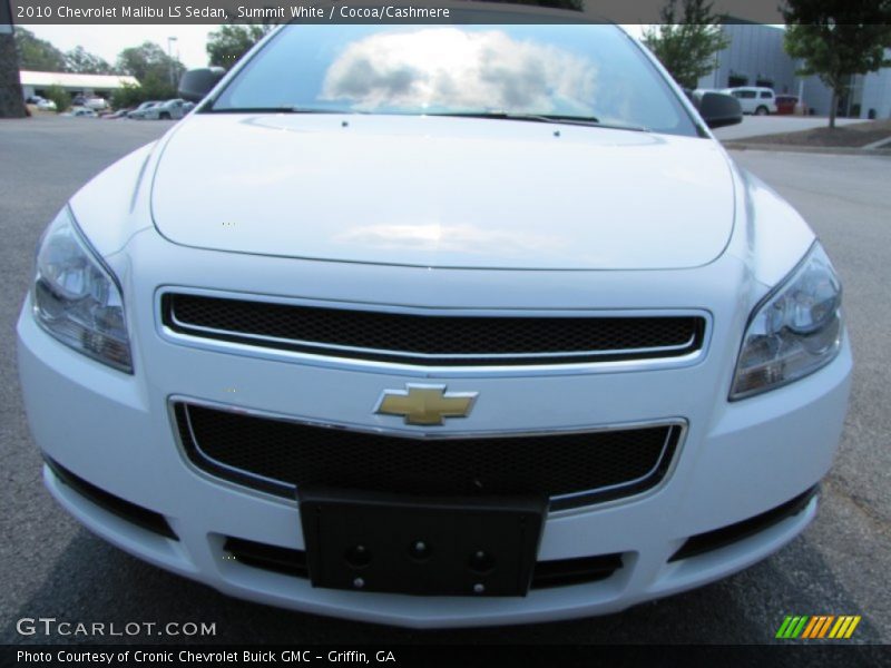 Summit White / Cocoa/Cashmere 2010 Chevrolet Malibu LS Sedan