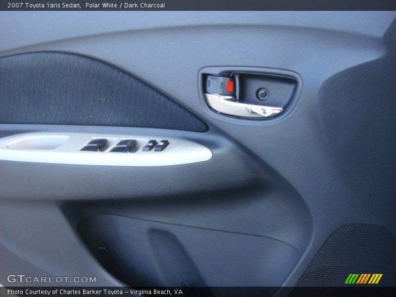 Polar White / Dark Charcoal 2007 Toyota Yaris Sedan