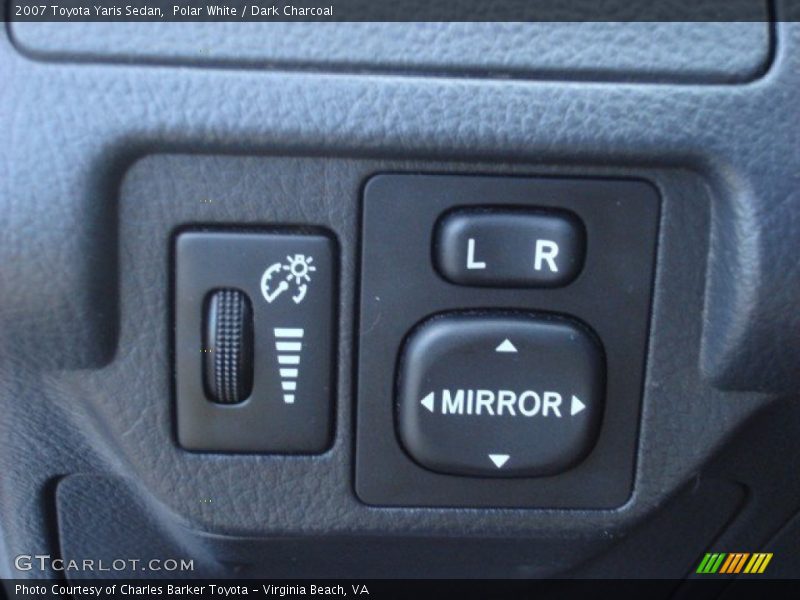 Polar White / Dark Charcoal 2007 Toyota Yaris Sedan