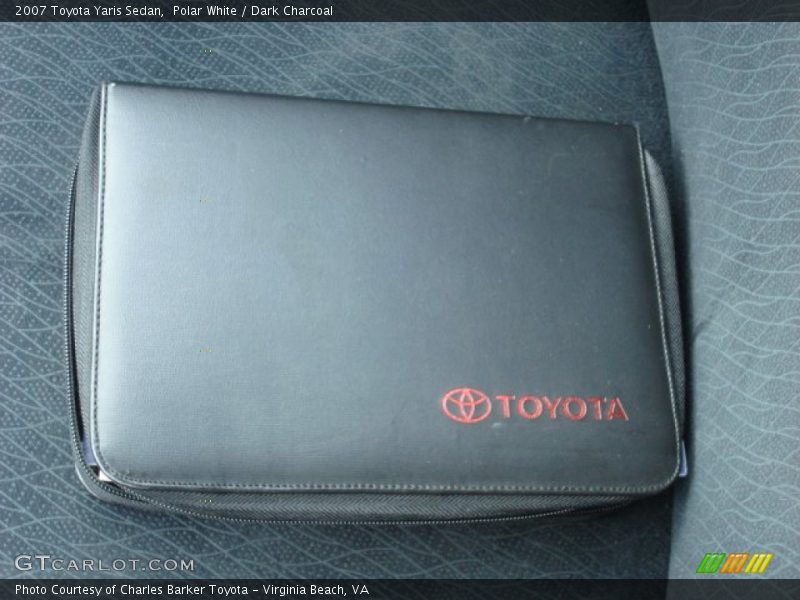 Polar White / Dark Charcoal 2007 Toyota Yaris Sedan