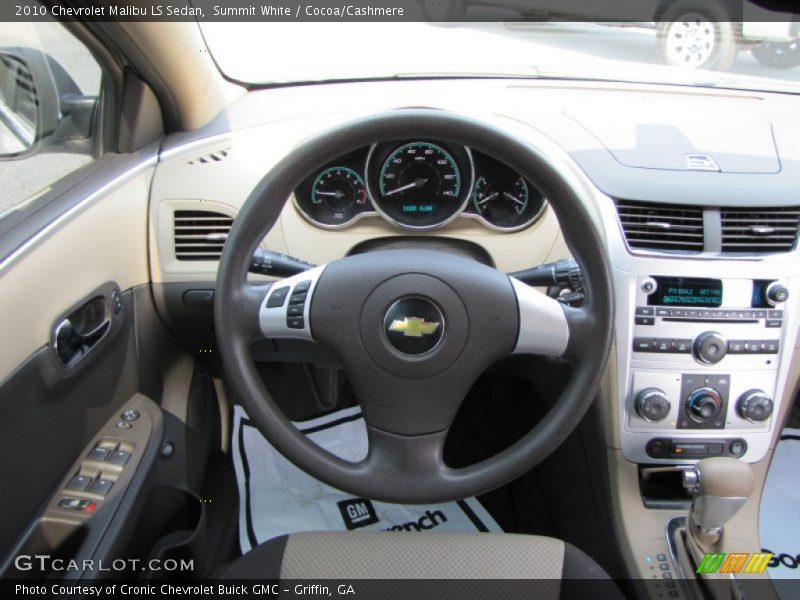 Summit White / Cocoa/Cashmere 2010 Chevrolet Malibu LS Sedan