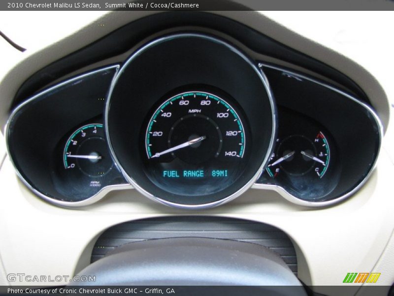 Summit White / Cocoa/Cashmere 2010 Chevrolet Malibu LS Sedan