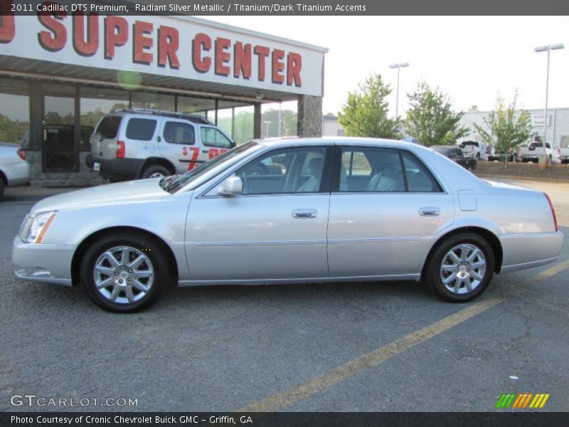 Radiant Silver Metallic / Titanium/Dark Titanium Accents 2011 Cadillac DTS Premium