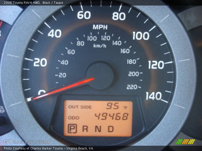 Black / Taupe 2008 Toyota RAV4 4WD