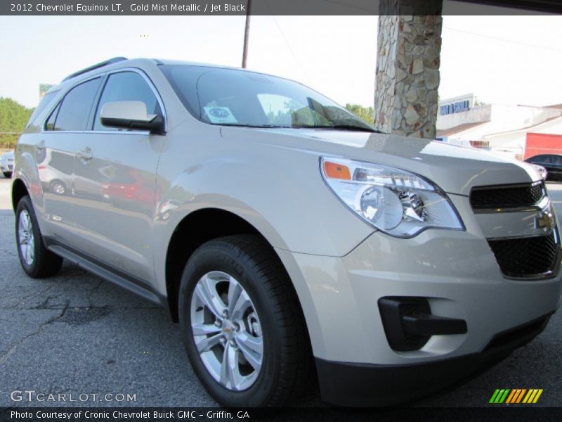 Gold Mist Metallic / Jet Black 2012 Chevrolet Equinox LT