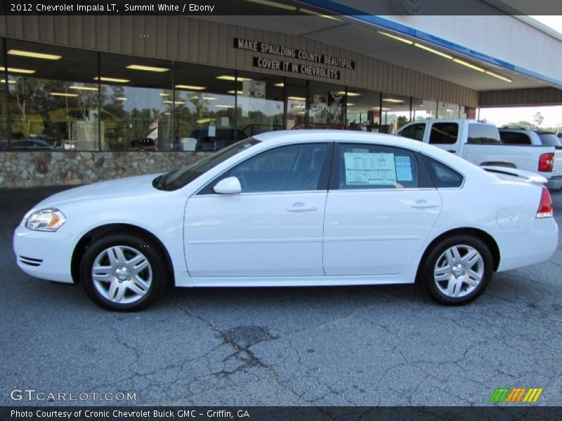 Summit White / Ebony 2012 Chevrolet Impala LT