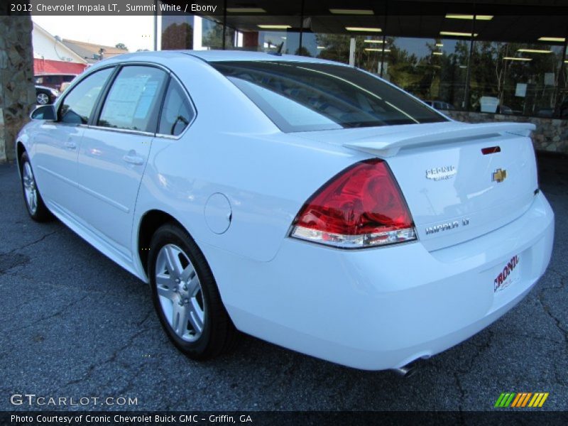 Summit White / Ebony 2012 Chevrolet Impala LT