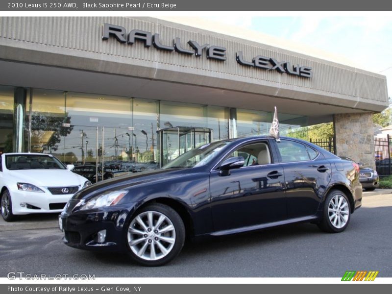 Black Sapphire Pearl / Ecru Beige 2010 Lexus IS 250 AWD